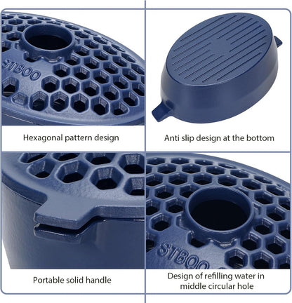 Wood Stove Steamer, Cast Iron Fireplace Humidifier, Indoor Humidifier for Home Heating, Black Bowl Fireplace Stove Covers Accessories Decorative, Matte Black Finish, Rust Resistant, 2.7 Quart Capacity