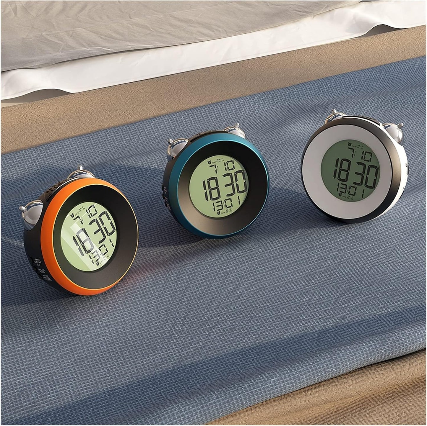 Digital Alarm Clock New Creative Simple LED LED Electronic Alarm Luminous Smart Compact Multifunctional Round Alarm Clock Table Clock Alarm Clock Alarm Clock (Color : C)