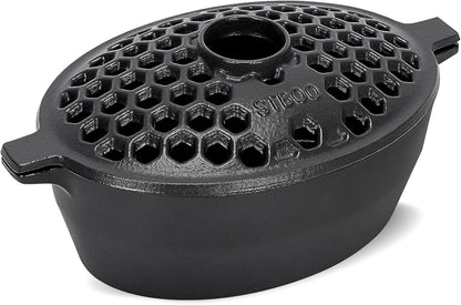 Wood Stove Steamer, Cast Iron Fireplace Humidifier, Indoor Humidifier for Home Heating, Black Bowl Fireplace Stove Covers Accessories Decorative, Matte Black Finish, Rust Resistant, 2.7 Quart Capacity