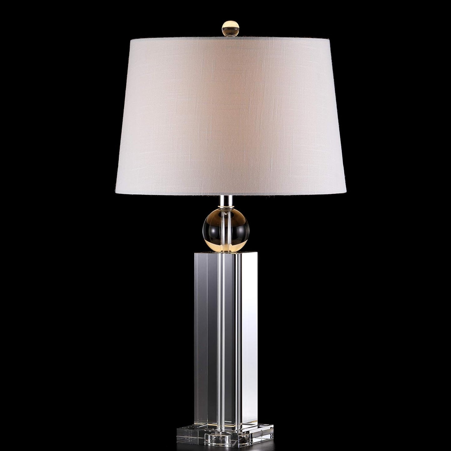 JONATHAN Y JYL5004A Charlotte 28.5" Crystal LED Table Lamp Glam Contemporary Bedside Desk Nightstand Lamp for Bedroom Living Room Office College Bookcase LED Bulb Included, Clear