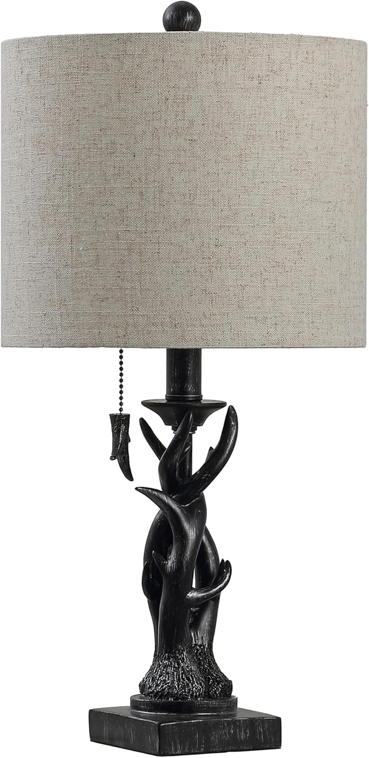 JONATHAN Y JYL1031B Gaston 20.5" Resin Mini LED Table Lamp for Living Room, Family Room, Dining Room, Bedroom, Hallway, Office, Antique Black