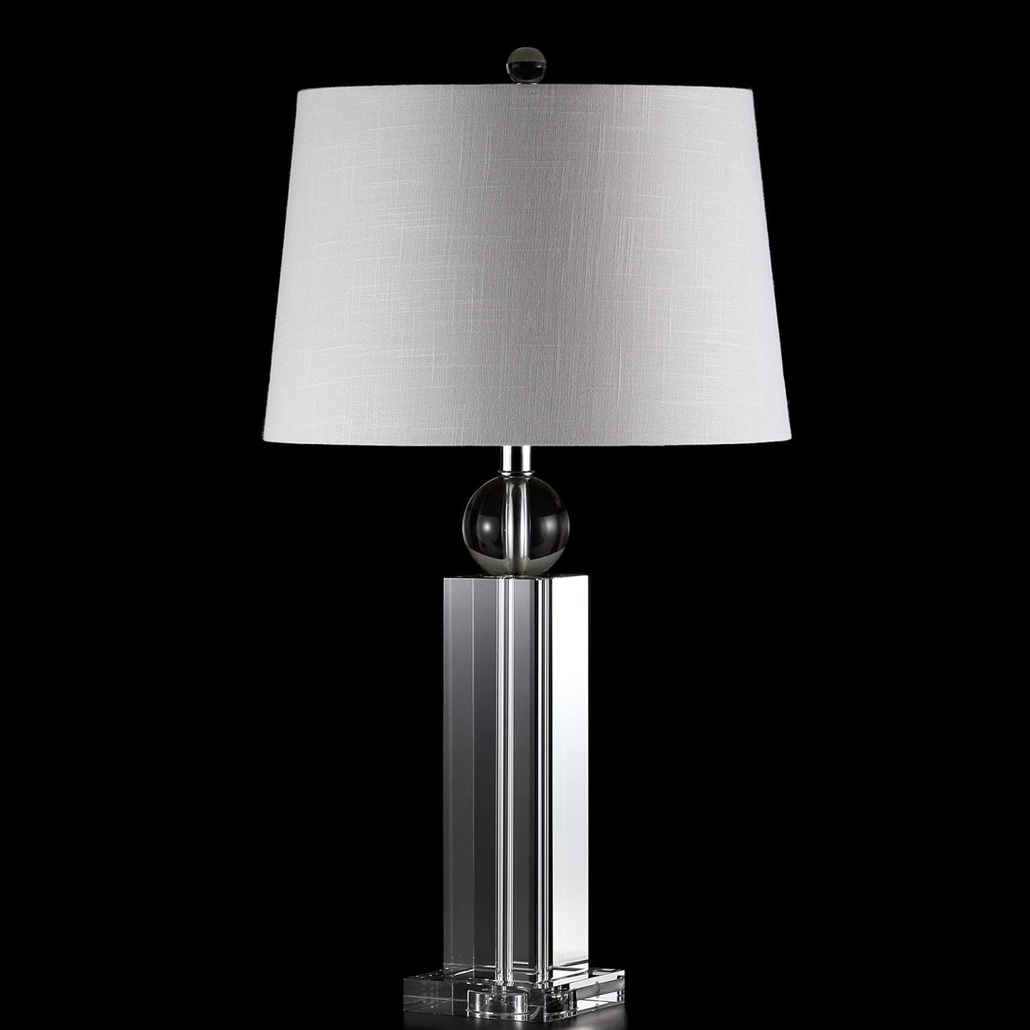 JONATHAN Y JYL5004A Charlotte 28.5" Crystal LED Table Lamp Glam Contemporary Bedside Desk Nightstand Lamp for Bedroom Living Room Office College Bookcase LED Bulb Included, Clear