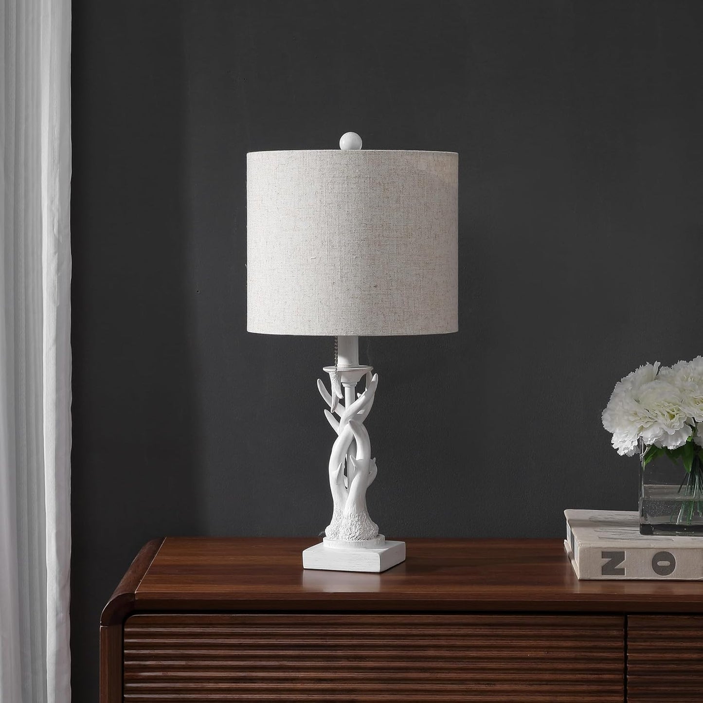 JONATHAN Y JYL1031B Gaston 20.5" Resin Mini LED Table Lamp for Living Room, Family Room, Dining Room, Bedroom, Hallway, Office, Antique Black