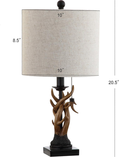 JONATHAN Y JYL1031B Gaston 20.5" Resin Mini LED Table Lamp for Living Room, Family Room, Dining Room, Bedroom, Hallway, Office, Antique Black