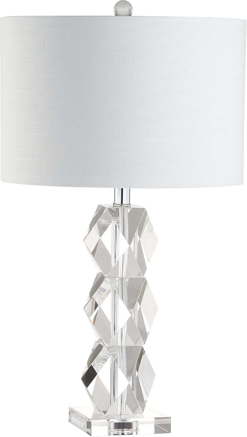 JONATHAN Y JYL5012A Sofia 26" Crystal LED Table Lamp Transitional Glam Bedside Desk Nightstand Lamp for Bedroom Living Room Office College Bookcase LED Bulb Included, Clear