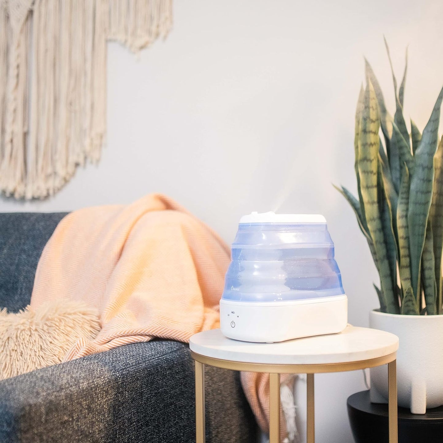 1 Gal. Warm Mist Collapsible Humidifier, White, Top Fill, for Medium Rooms Up to 500 sq. ft.