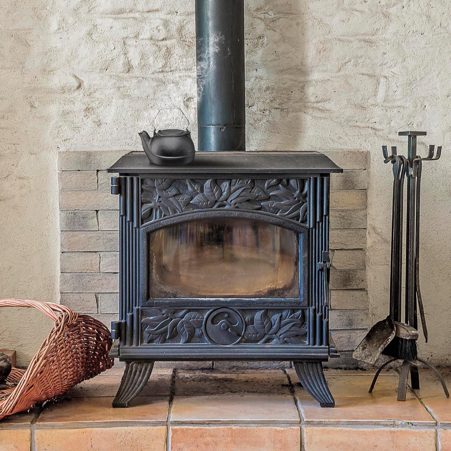 UniFlame, C-1152, 3-Quart Cast Iron Humidifier, Chrome Handle