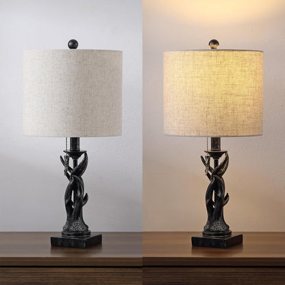 JONATHAN Y JYL1031B Gaston 20.5" Resin Mini LED Table Lamp for Living Room, Family Room, Dining Room, Bedroom, Hallway, Office, Antique Black