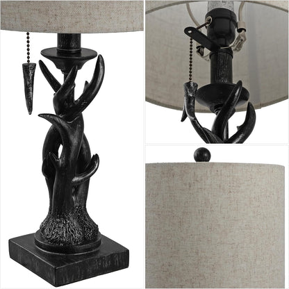 JONATHAN Y JYL1031B Gaston 20.5" Resin Mini LED Table Lamp for Living Room, Family Room, Dining Room, Bedroom, Hallway, Office, Antique Black