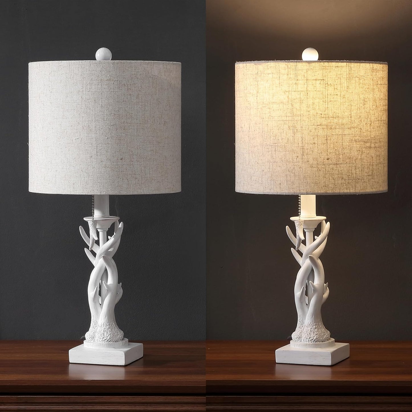 JONATHAN Y JYL1031B Gaston 20.5" Resin Mini LED Table Lamp for Living Room, Family Room, Dining Room, Bedroom, Hallway, Office, Antique Black