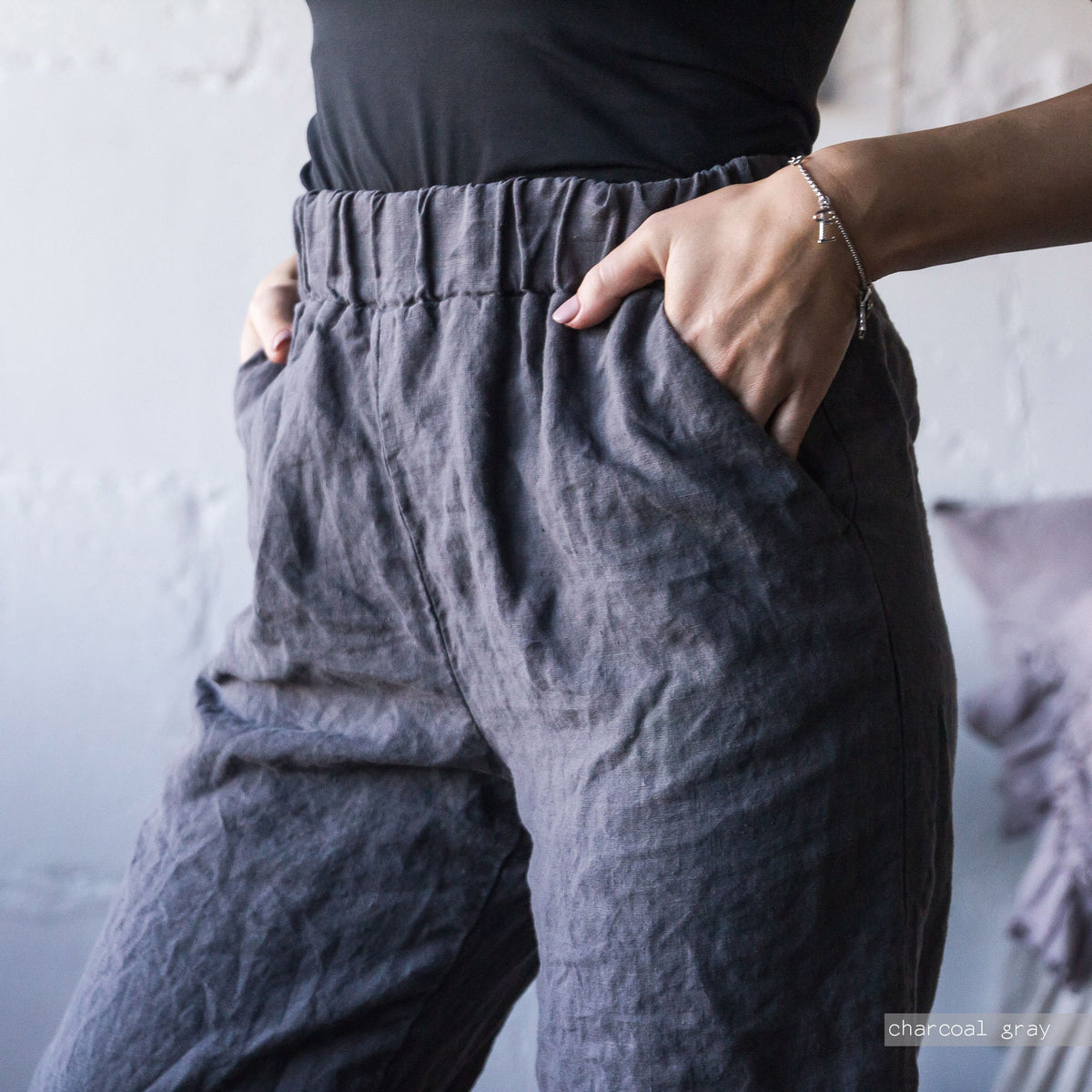 Handmade Linen Pants Women: Oversized Organic Trousers