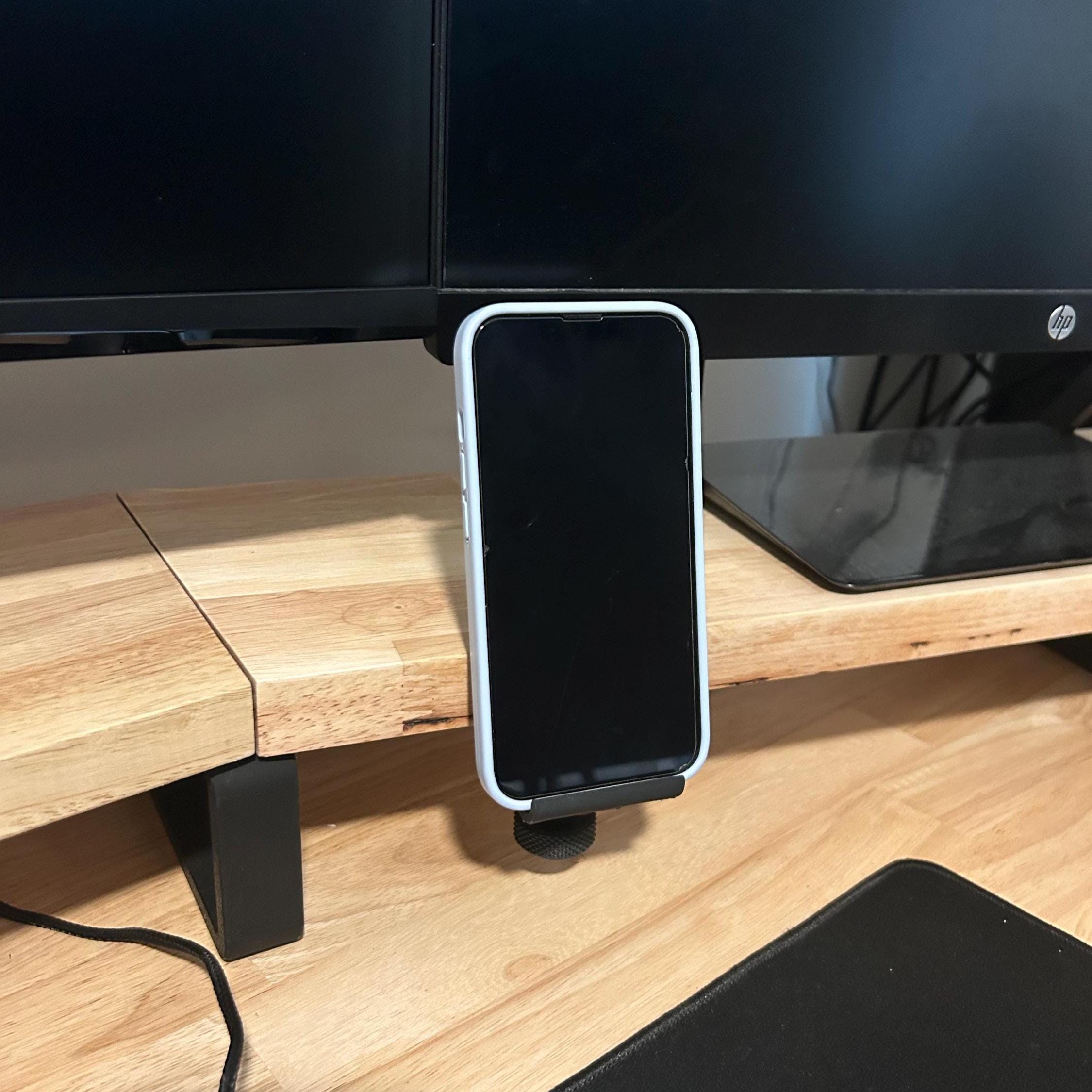 Clamp-On Phone Stand: Adjustable Desk & Bedside Mount
