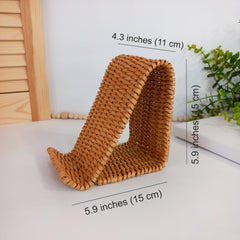 Wicker Phone Stand – Phone Holder for iPhone & Tablet