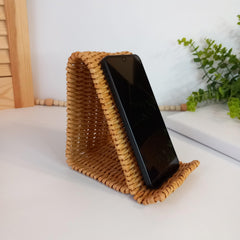 Wicker Phone Stand – Phone Holder for iPhone & Tablet