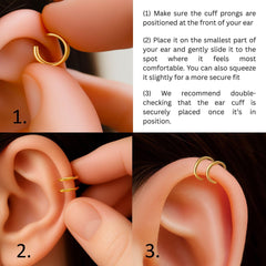 Set of 2 Ear Cuffs or Single Ear Cuff, No Piercing Needed, Double, Criss Cross, Fake Piercing, Cartilage Ear Cuff, Upper Ear Wrap Earrings, Earcuff