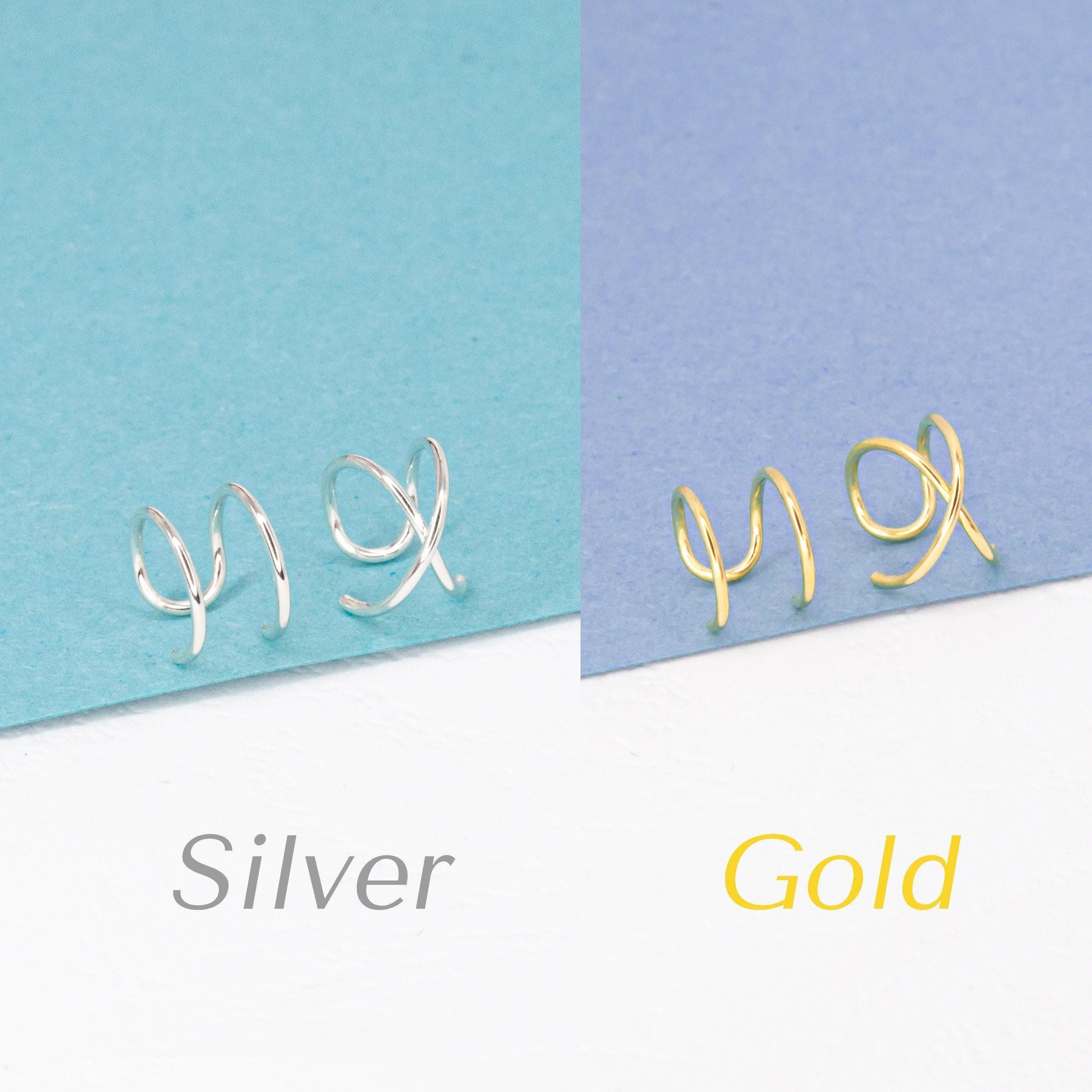 Set of 2 Ear Cuffs or Single Ear Cuff, No Piercing Needed, Double, Criss Cross, Fake Piercing, Cartilage Ear Cuff, Upper Ear Wrap Earrings, Earcuff