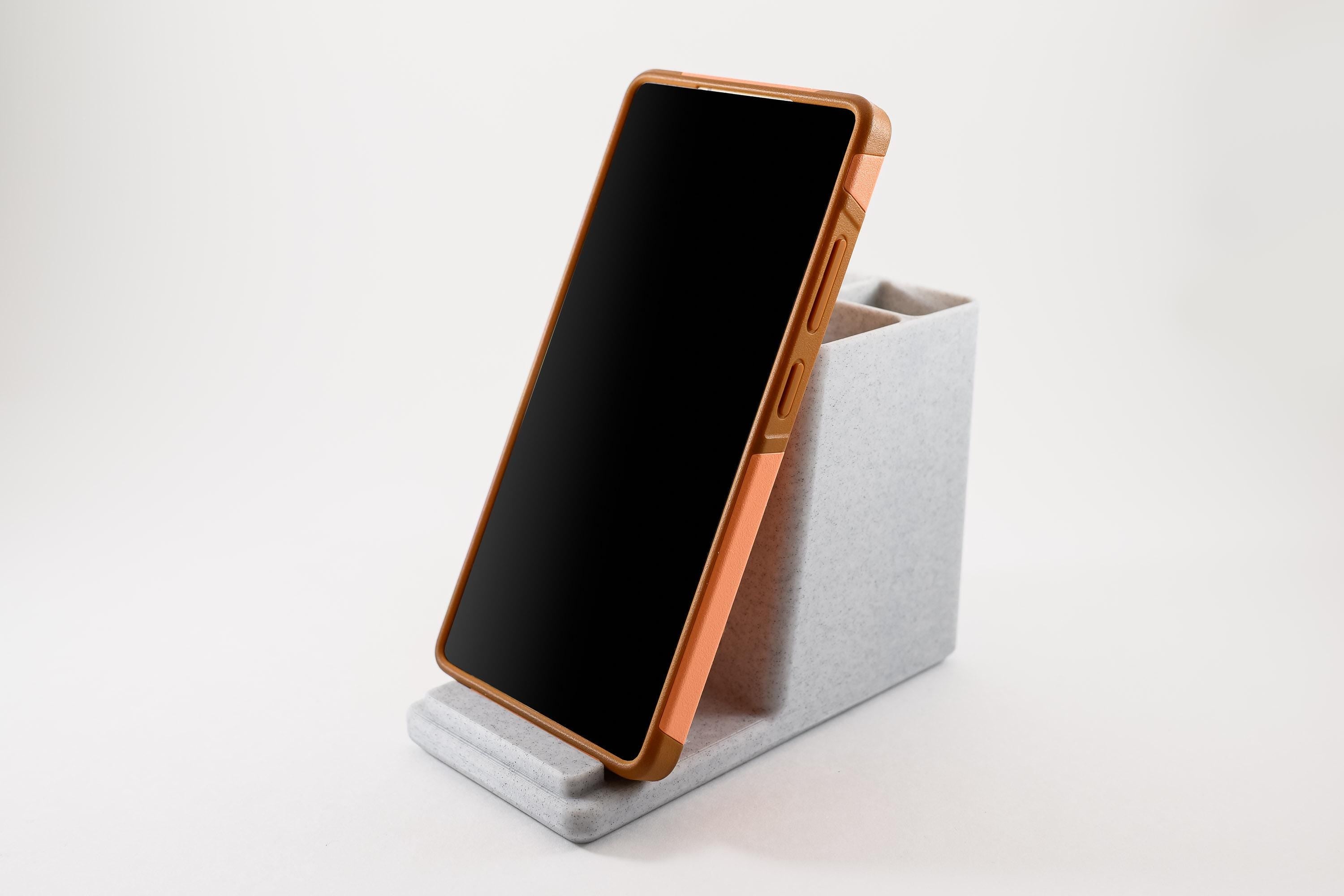 Phone Stand with Accessory Slots