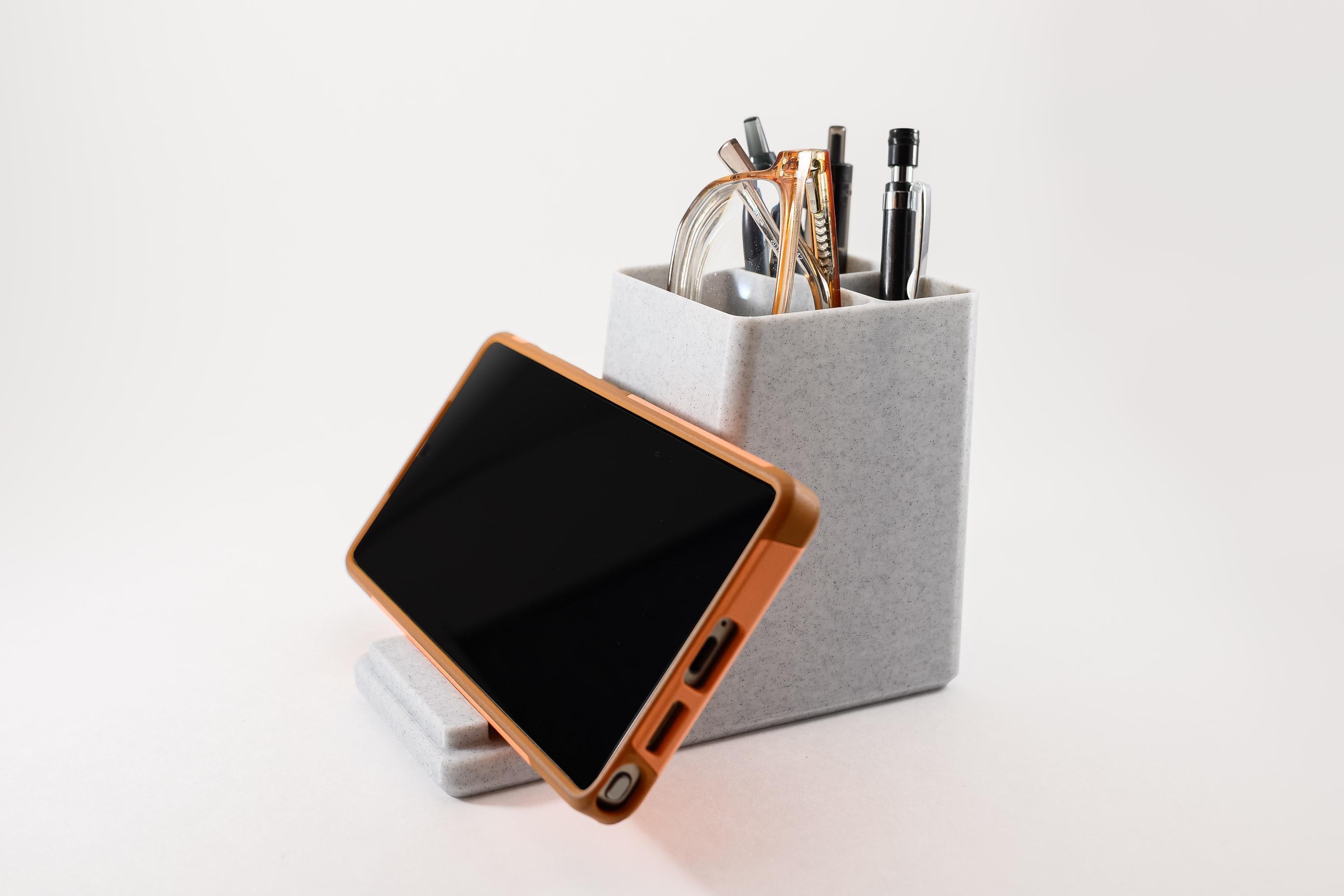 Phone Stand with Accessory Slots