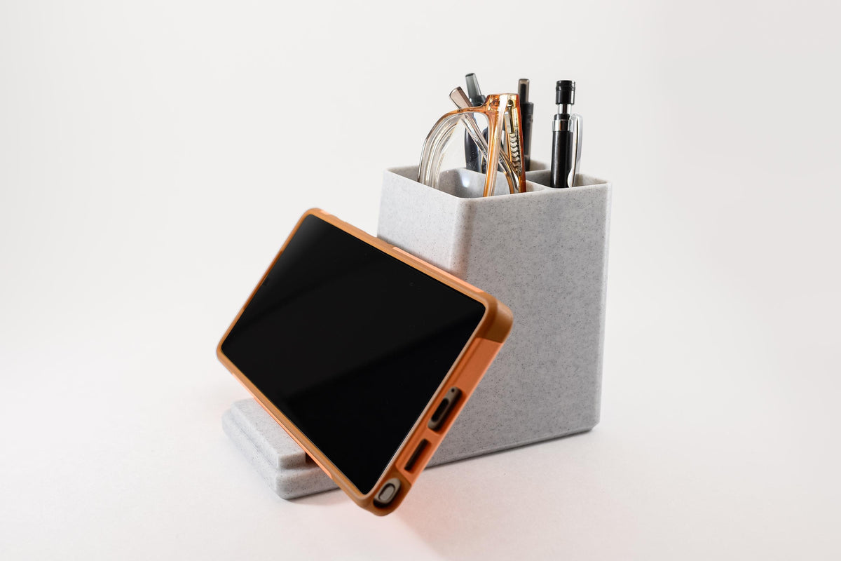 Phone Stand with Accessory Slots
