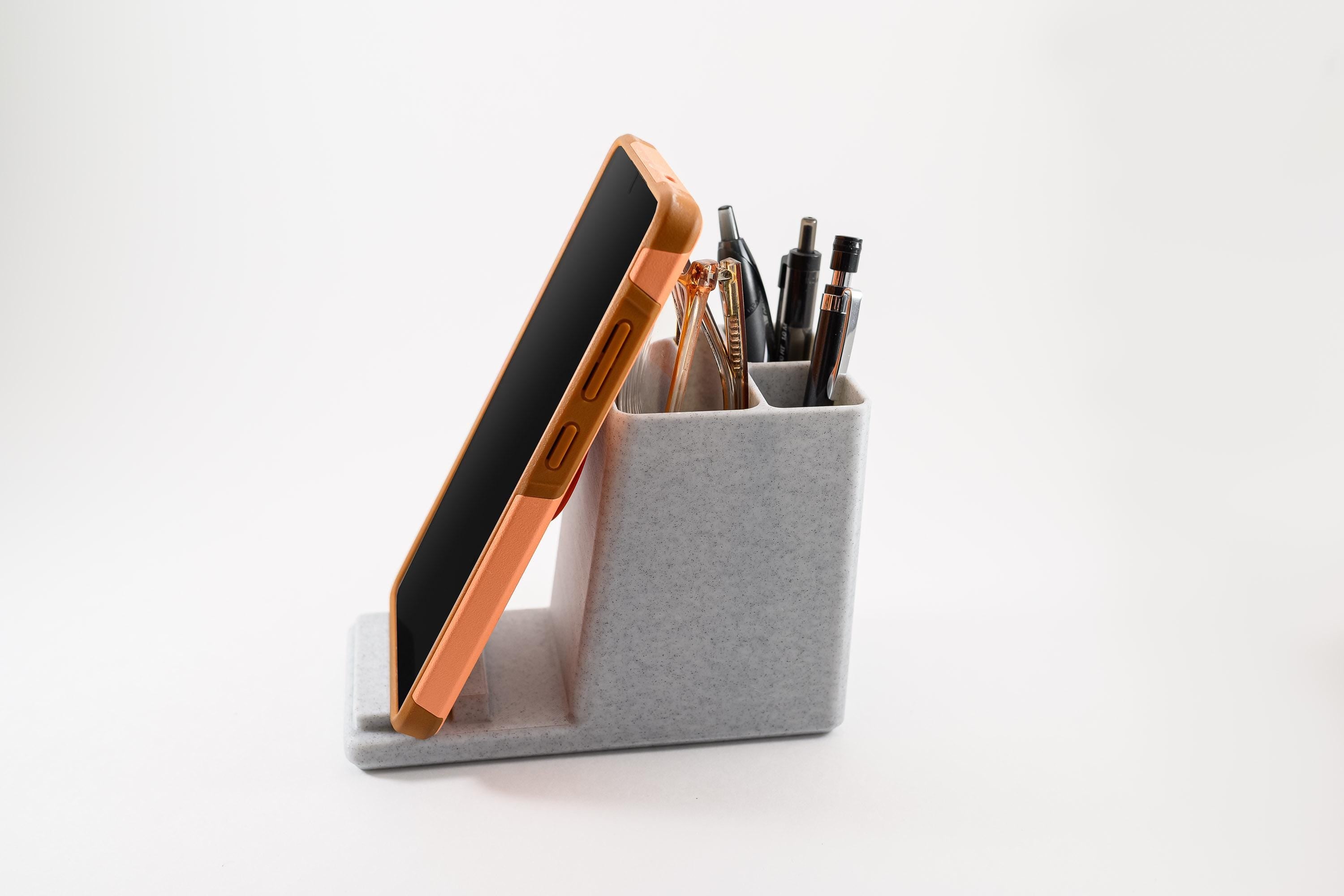Phone Stand with Accessory Slots
