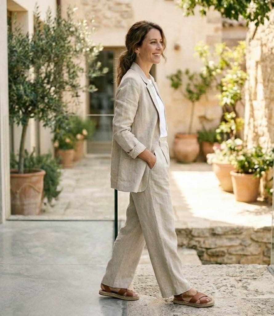 Women's Linen 2-Piece Suit