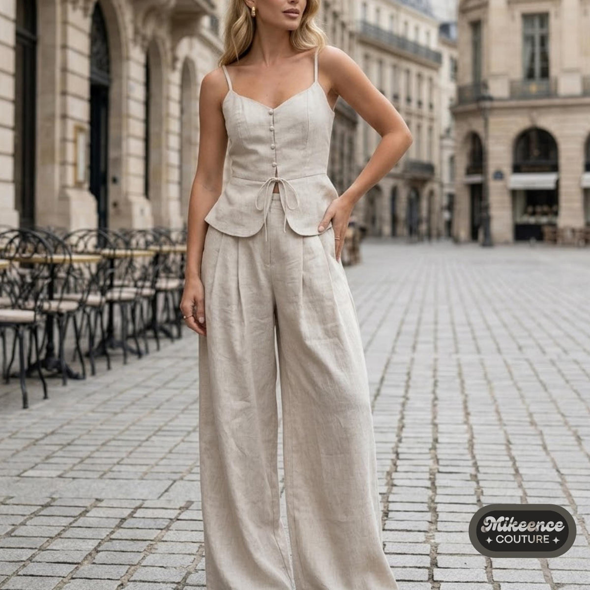 Two Piece Suit | Wide Leg Pant Set | Office Wear | Summer Work Outfit