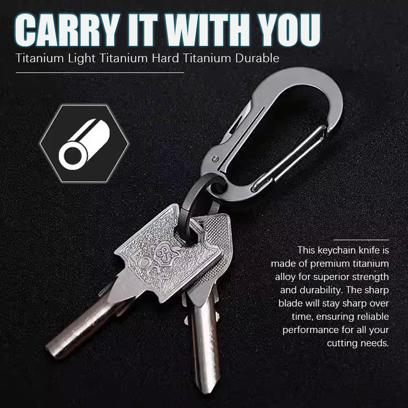 (🔥Early Christmas Sale - 49% OFF) Multifunctional Titanium Alloy Keychain - Buy 4 Get 4 Free & Free Shipping